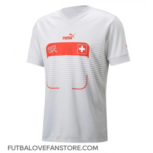 Švajčiarsko Vonkajší futbalový dres MS 2022 Krátky Rukáv